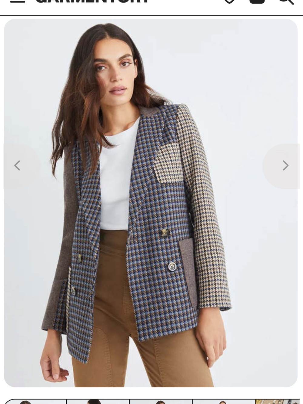 Veronica Beard Faustine Dickey blazer jacket patchwork plaids women’s 10
